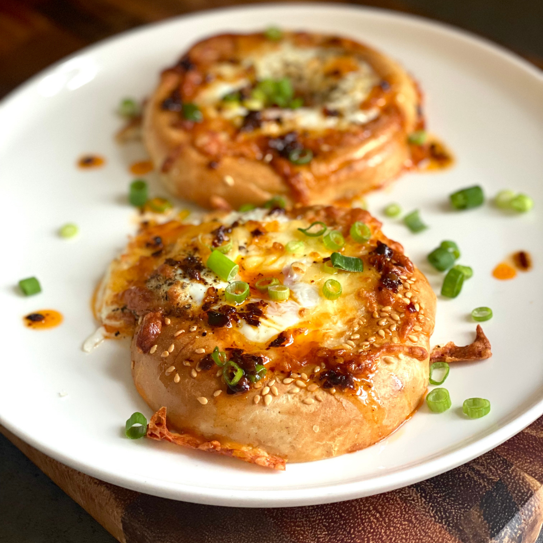 Airfryer Chilli Egg Bagels